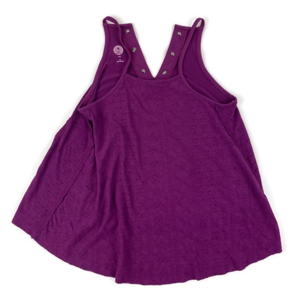 SO Swing Womens Tank Top Eyelet Purple XS